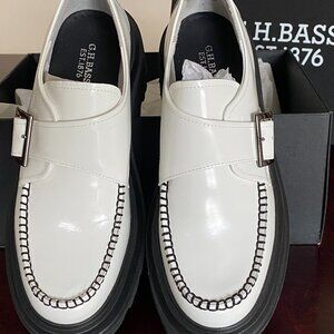 Platform Derby Loafers - G.H. Bass, size 9, blk/wht